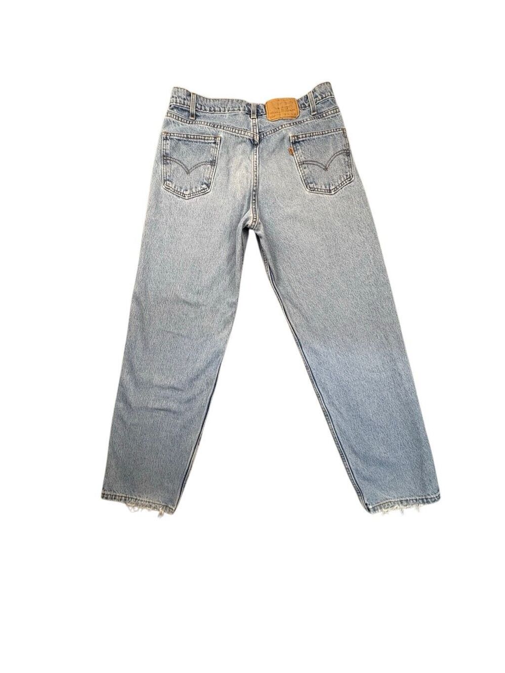 Vintage 90s Levi’s 550 Jeans 34x30 Orange Tab USA Light Wash Relaxed Distressed - Picture 5 of 16